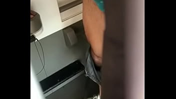 Voyeur man caught masturbating and squirting in photo booth