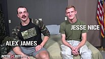 ActiveDuty - Big Cock Military Hunks Alex James & Jesse Nice