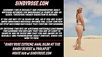 Sindy Rose gode anal extrême dans le désert de sable et prolapsus