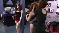 Redhead whipped and dp banged in public