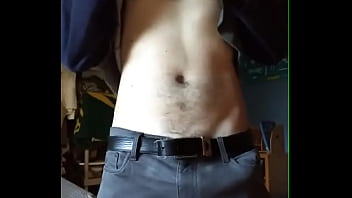 Skinny shows his cock