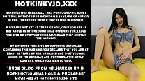 Extreme huge dildo from mr.Hankey up in Hotkinkyjo anal hole & prolapse