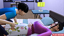 Beau-fils baise sa belle-mère coréenne | belle-mère asiatique partage le même lit avec son beau-fils dans la chambre d'hôtel