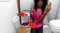 Cute TS Femboy Crossdresser Trap Unboxing 3D Printer in Leotard   Leggings! Nerd Tgirl Lycra Spandex Tech Geek