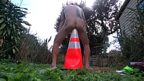 Traffic cone fuck