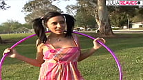 Petite Latina teen Lena loves a hard doggy fuck - full scene