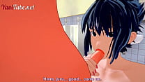 Naruto Yaoi - Naruto x Sasuke Masturbação, Boquete, Anal e gozada dentro do banheiro