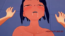 Boku No Hero, хентай - Дзиро Киока и Каминари Денки, секс в классе, дрочка, минет, минет и трах 2/2
