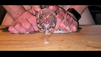 Fucking my Fleshlight with huge slow motion cumshot landing on the table