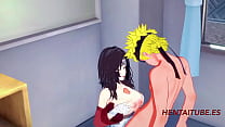Naruto Hentai 3D - Kurenai bobjob e foda por Naruto e ele goza em seus peitos e buceta