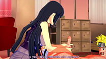 Naruto Hentai - Naruto x Hinata. Branlette, branlette et baise avec du sperme à l'intérieur - Animation porno 3D