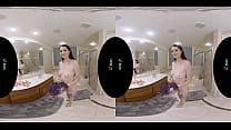 VRHUSH Aria Khaide tries on outfits before riding your cock