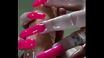 Ariesbbw has long pink nails
