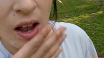 Horny ghetto bitch paid for outdoor blowjob