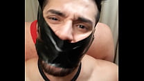 Luan and Leicy Sposito gagged together back to back