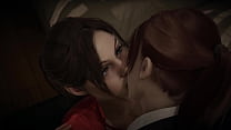 Resident Evil Double Futa - Claire Redfield (Remake) und Claire (Revelations 2) Sex Crossover