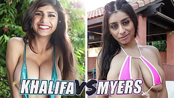 BANGBROS - Battle Of The GOATs: Mia Khalifa vs Violet Myers (Round Two)