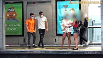 Meeting Two HOT ASS Babes At Bus Stop Ends In Incredible FOURSOME Back Home