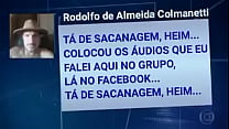 Мои аудиозаписи были показаны на Jornal Nacional da Globo в zap на фейсбуке.