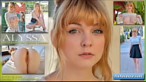 Sexy natural big tit blonde teen amateur Alyssa reveal her sexy body in front of the webacm
