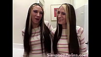 Simpson Twins in kitchen and Fingering