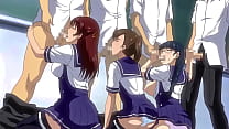 Horny Schoolgirls In a Super Orgy | Hentai