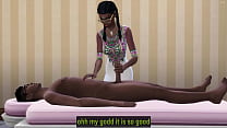 step Brother it is first client for his sister after she opened an erotic massage salon - Indian Teen first time