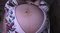 Thick wife with a huge pregnant belly  ride in a cowgirl position her hubby until she cum a lot! - Milky Mari