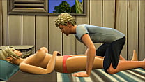 Madrasta e enteado fazem sexo depois que ele a visita em seu quarto durante a noite no hotel em que estavam de férias