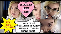 Real life Youtuber 19 year old Lexi Lore "I don't like this...This is really difficult...I thought you said I just had to lick the sides!" shows off her braces and talks dirty while sucking off dirty old man Joe Jon