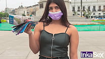 Покорная 18-летняя венесуэлка получает свое первое анальное бурение на улицах Лимы