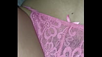 My wife in pink thong