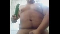 Big cucumber up the ass.
