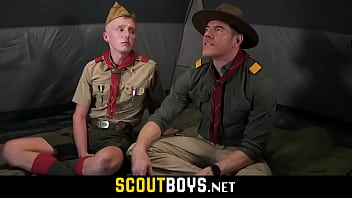 Twink ginger takes the pledge and a big cock from scoutmaster-SCOUTBOYS.NET