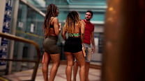 AMAZING THREESOME With Two BIG ASS (Brazilian Gold Diggers)