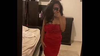 Looking beautiful in this red dress