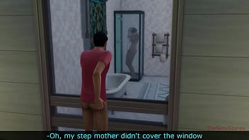 Sims 4, Ấn Độ stepon fucks cứng của anh ấy Ấn Độ stepmom trong các vòi hoa sen