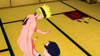 NARUTO-ナルト-やおい-NARUTO-ナルト-サスケBlowjobandFootjob-Sissy crossdress Japanese Asian Manga Anime Game Porn Gay
