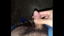 Young man shows his freshly bathed cock