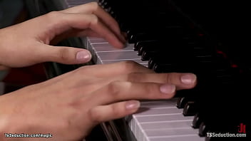 Shemale binds and fucks piano teacher