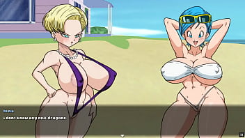 Super Slut Z Tournament 2 [Dragon Ball Hentai game Parody] Ep.2 android 18 sex against her doppleganger