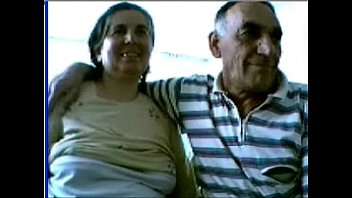 Altes Ehepaar Spaß vor der Webcam