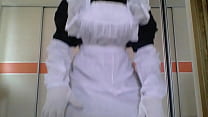 victorian maid in niqab playing on cam