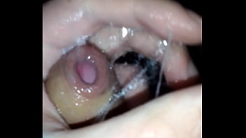 Completely moistened with precum