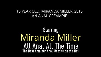 jovem mulher Beleza Miranda Miller Obtém Anal fodido e gozado por um enorme pau!