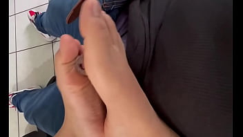 Casual footjob from my girlfriend