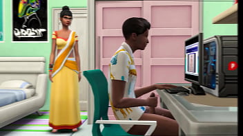 Индийская мачеха застукала своего пасынка за мастурбацией перед компьютером за просмотром порно видео || видео для взрослых || порно фильмы