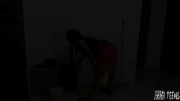 internal cumshot to my new 18 year old stepsister amazing big ass
