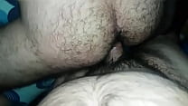 Young married man sucking and giving ass to a mature barber
