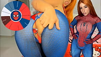 Mary Jane von Spider Man Cosplay feat the Wheel of Sex Game Blowjob Big Tits Bouncing und Buttplug VERSUCHEN SIE NICHT ZU KOMMEN